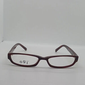 NWT WOMEN'S OGI EYEGLASS FRAMES A7094 BURGUNDY STRIPE